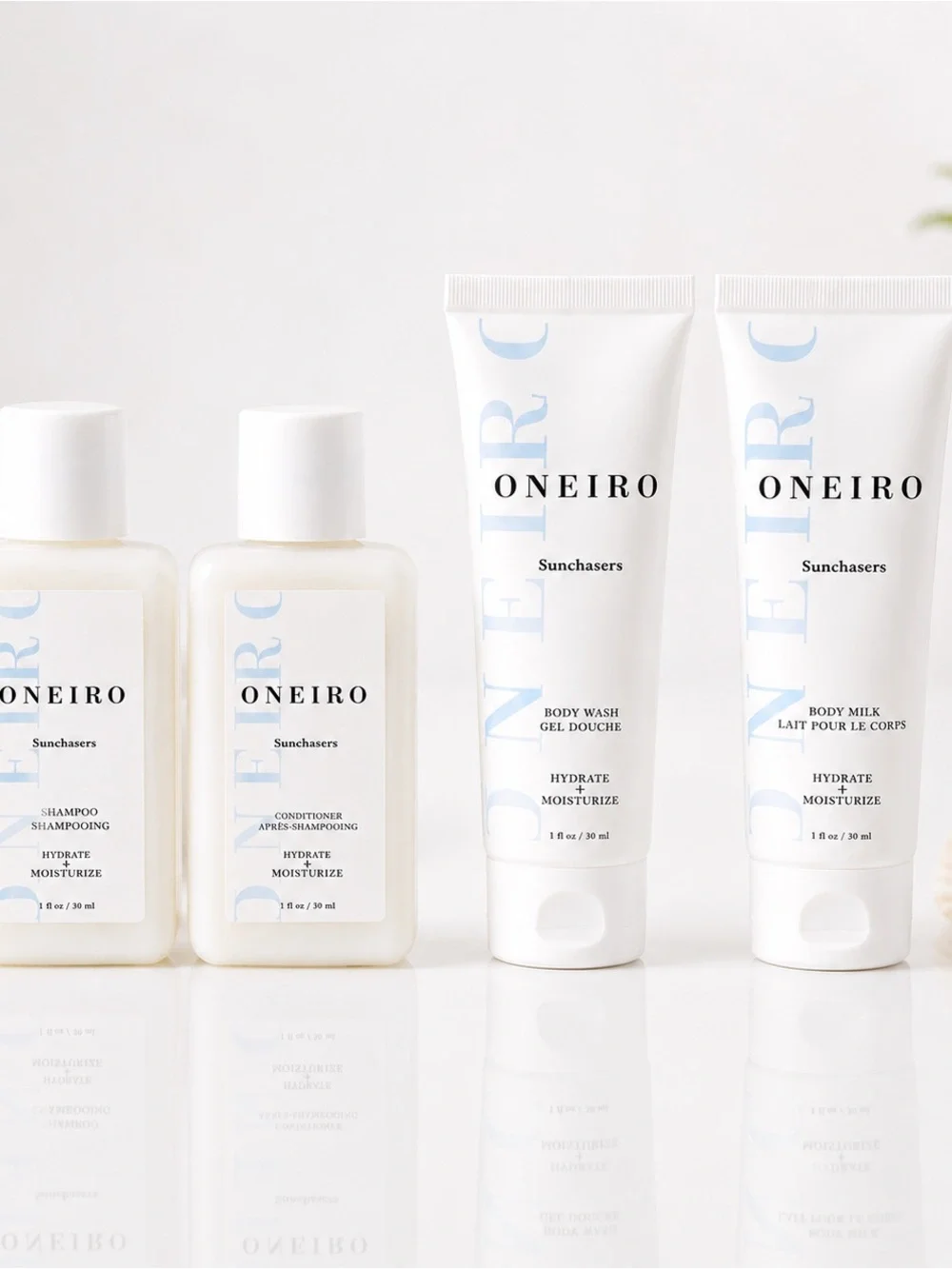 Oneiro Sunchasers 2 Travel Sets w/ 2 Cases MSRP $120 NEW